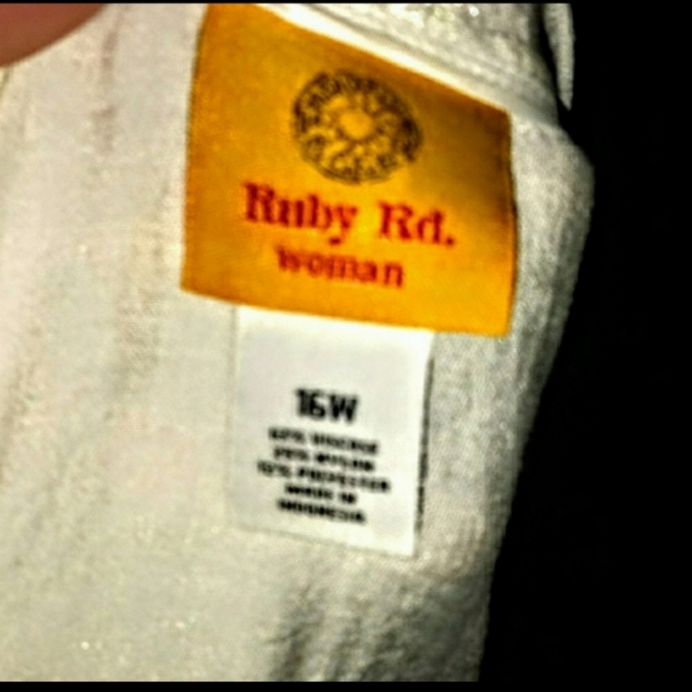 Ruby Rd. Evening Formal Jacket Size 16W Pearl Luster Elegant Ruffle - Picture 7 of 10